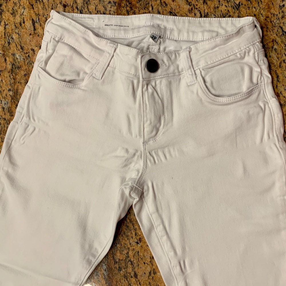 KUT From the cloth Brigitte Crop Skinny White jean